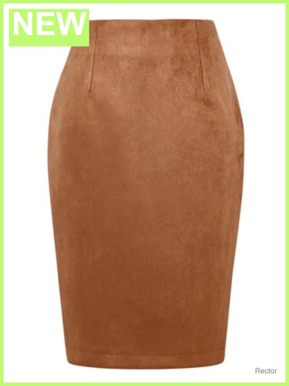 High Waisted Suede Mini Pencil Skirt Slit Work Office